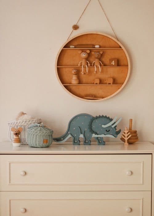Little Lights - Marinblå Triceratops Night Light Blå
