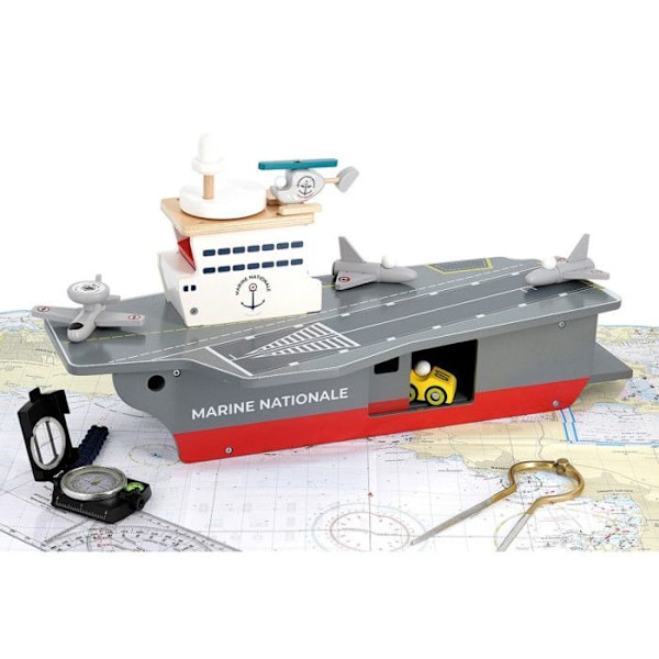 Puuveriruoppa + 5 lisätarviketta - Merivoimat - l 54 x K 24 x S 29 cm Grå