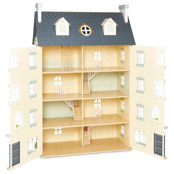 Palace dockskåp - Le Toy Van - 4 våningar - Hållbart trä - Grått och beige Grå och beige