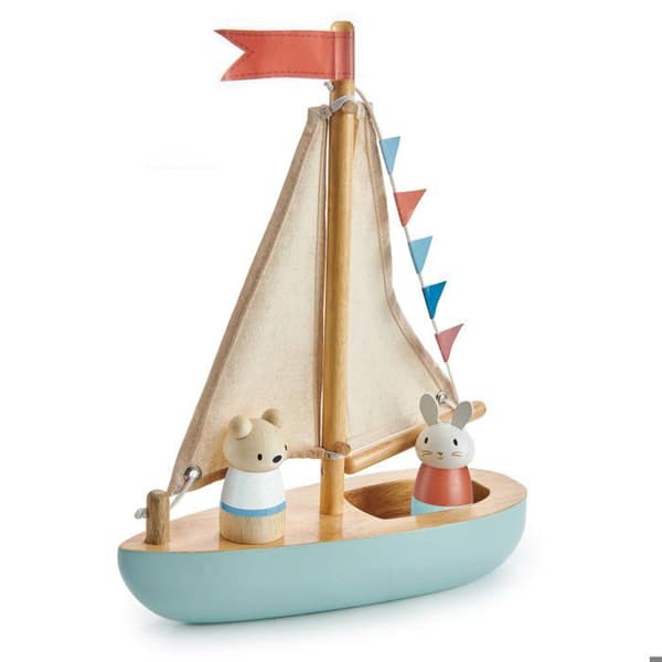 Tender Leaf Toys - Sejlbåd - DAM Blå