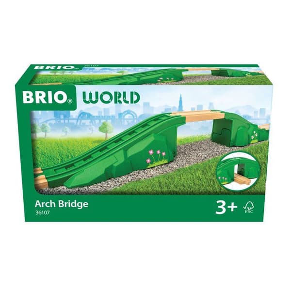 Togtilbehør - BRIO - 36107 - Modulbro - Bøg - Fra 3 År Grön