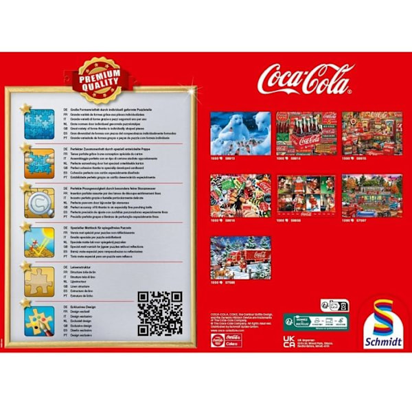 "Puzzle Coca Cola Joulupukki 1000 palaa Schmidt Spiele - Monivärinen - Alkaen 12 vuotta" Monivärinen