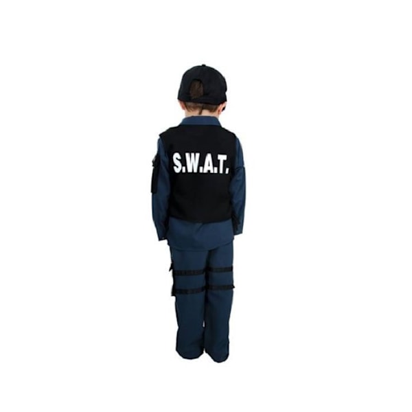 SWAT Agent kostym för pojkar 7/9 år - Polyester - Yrke - Blå blått och svart