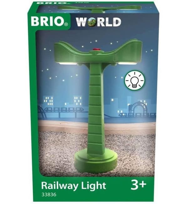 jernbane belysning til træbane - BRIO WORLD - Dobbelt belysning - BRIO World bane Blå