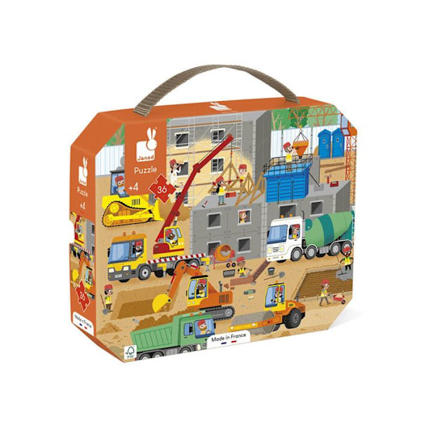 Puzzle Työmaa 36 Palaa Flerfärgad