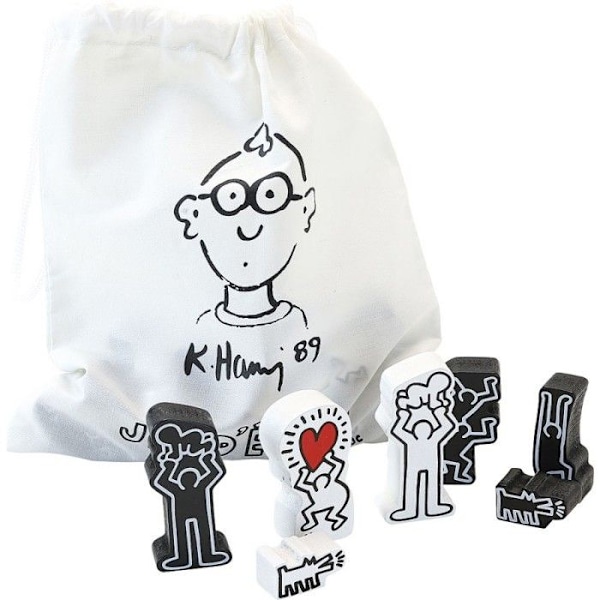 Keith Haring - Vilac shakkipeli mångfärgad