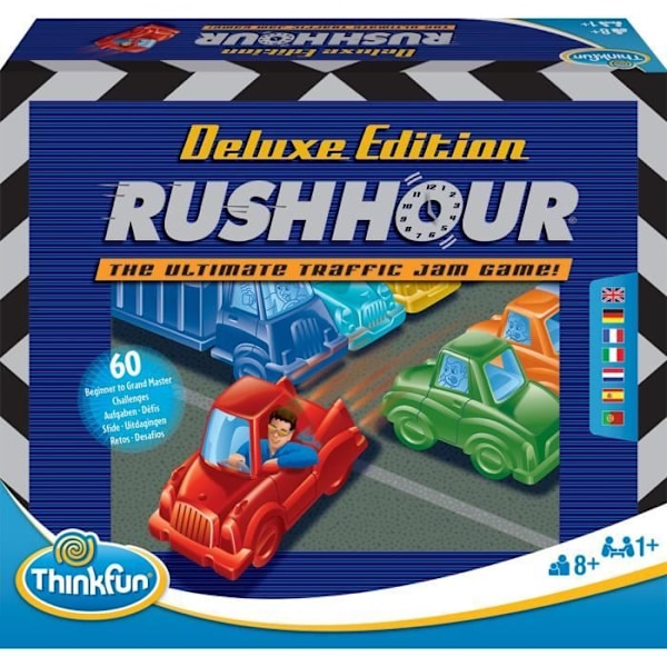 Rush Hour Deluxe - Ravensburger - Think Fun-pussel - 60 utmaningar 5 nivåer - från 8 år och uppåt Flerfärgad