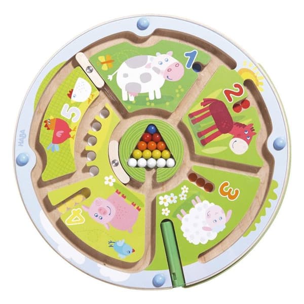 Magnetiskt labyrinth med siffror Flerfärgad