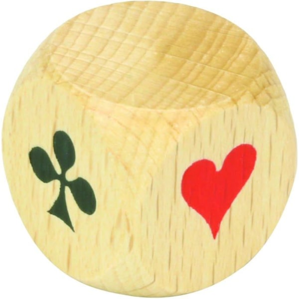 Trä Atout Belote Tärning - JEUJURA - 3 cm - För barn Beige