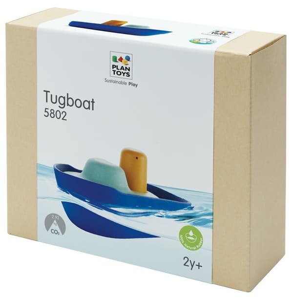 Plan Toys - Stor blå modulbåt 21 cm - BYXA Blå