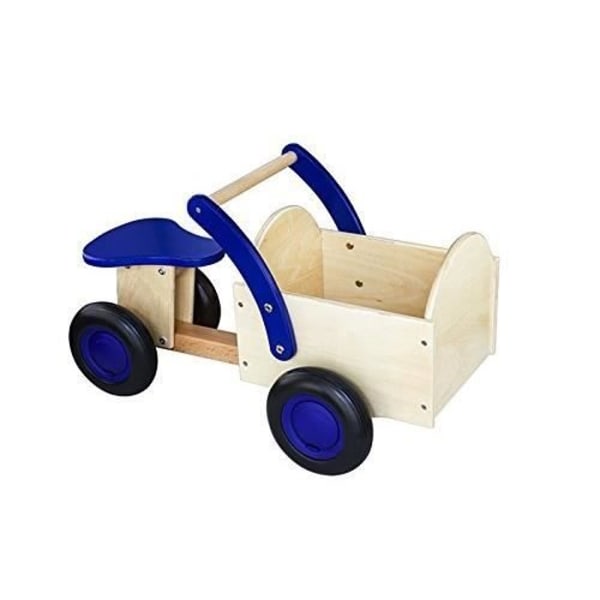 Leksak för barn - NYA KLASSISKA LEKSAKER - TRICPORTER - Trä - 3 hjul - Natur/Blå
