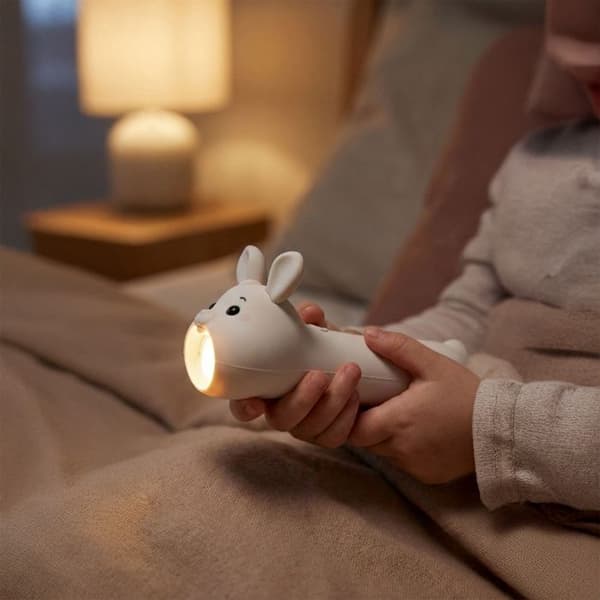 Little L | Silikoni eläin taskulamppu lapsille Beige - TU beige