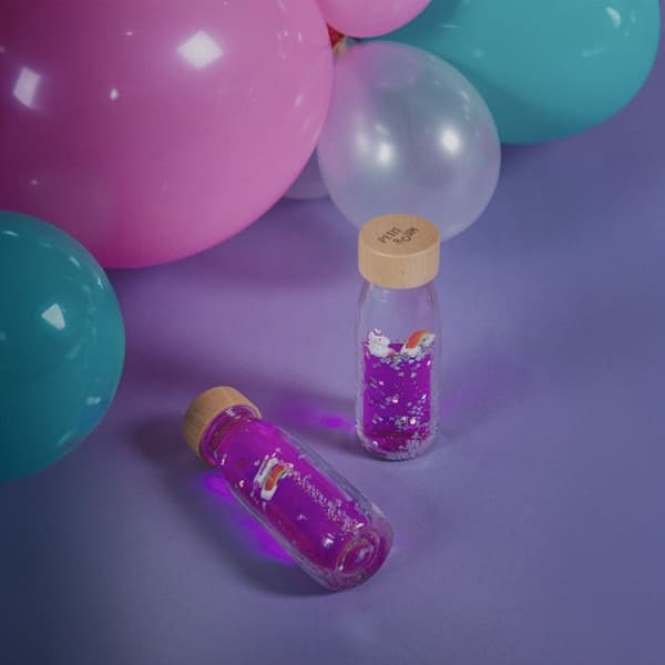 Petit Boum | Sensorisk flaske Move Regnbue - Lilla - 14 x 4 cm Violett