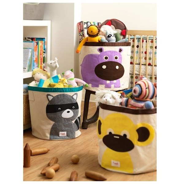 Raccoon Toy Bag 3 Groddar Multicolor Grå