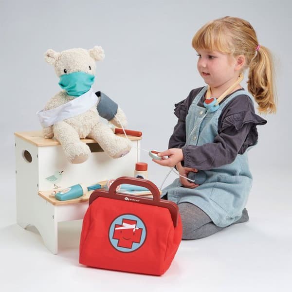 Tender Leaf Toys - Læge Kuffert - DAM Röd