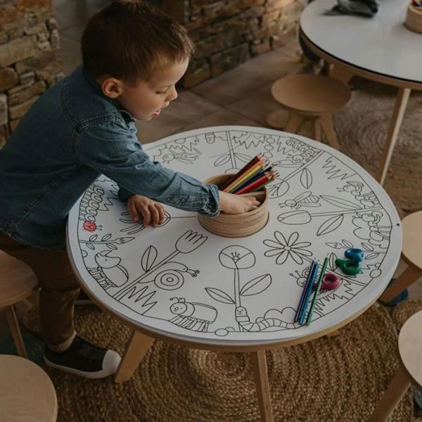 Omladdning av målarblad - Drawin’Kids - Små Vänner - 20 blad - 70cm - Tryckta i Frankrike Vit