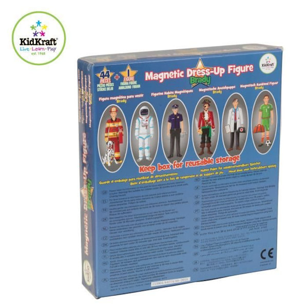 KIDKRAFT Magnetic Dress Up Doll - Brady Flerfärgad