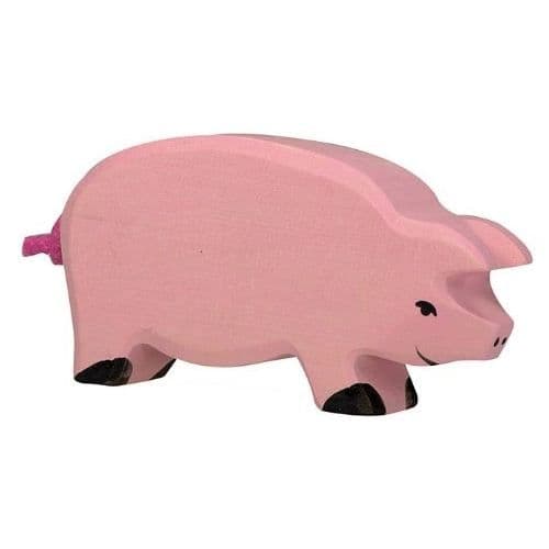 HOLZTIGER - 80065 - FIGURINE - SVINDE rosa och svart