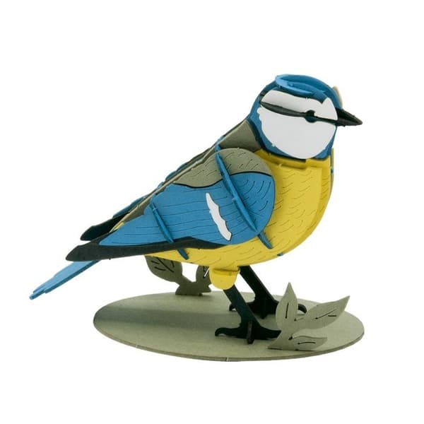 3D-pappermodell - FRIDOLIN - Blåmes - Blå - 9,5×7×5 cm - Från 8 år Blå