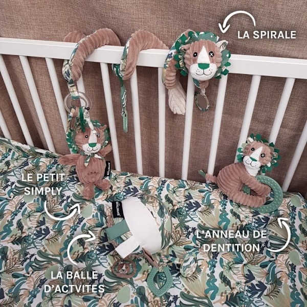Babyleksak - LES DEGLINGOS - Jélékros lejonaktivitetsspiral - Flerfärgad - Blandat - Blandade material Flerfärgad