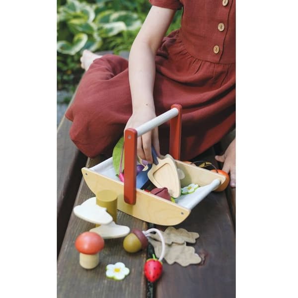 Imitationslegetøj - TENDER LEAF TOYS - Vildt samlekurv - Træ - 27 dele - 3-8 år Beige