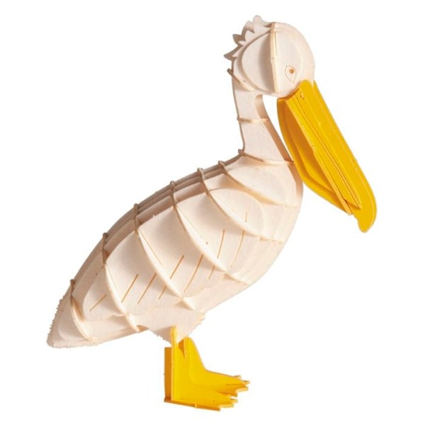 Fridolin - 3D-modell i papper Pelikan Vit