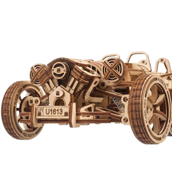 Tre-hjulers UGR-S - Ugears - 3D puslespil i træ beige