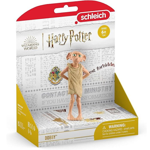 Dobby, figur från Harry Potter®-universumet, 13985, för barn från 6 år och uppåt, 3,5 x 3 x 8 cm - Schleich WIZARDING WORLD Flerfärgad