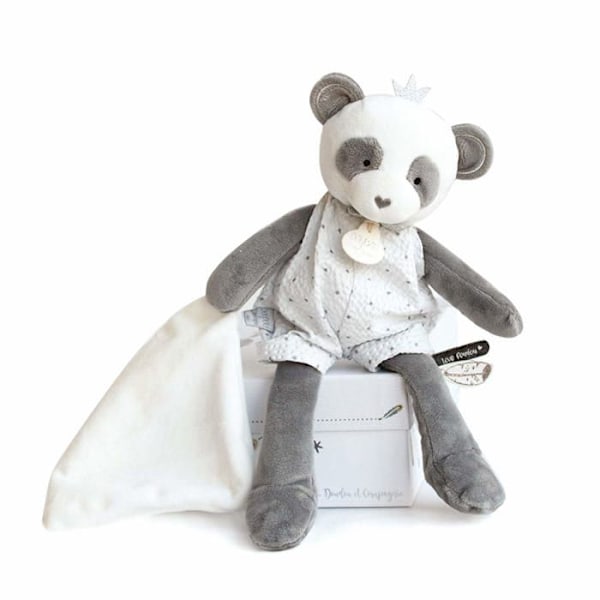 DOUDOU ET COMPAGNIE Unelmienpyydys - Panda-nukke 26cm Grå