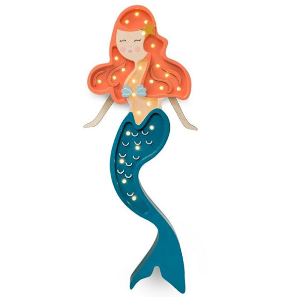 Little Lights - Ariel Mermaid Night Light Blå