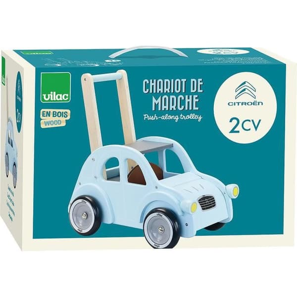 Gåvogn - Vilac - Citroën 2CV - Træ - Rød - Unisex