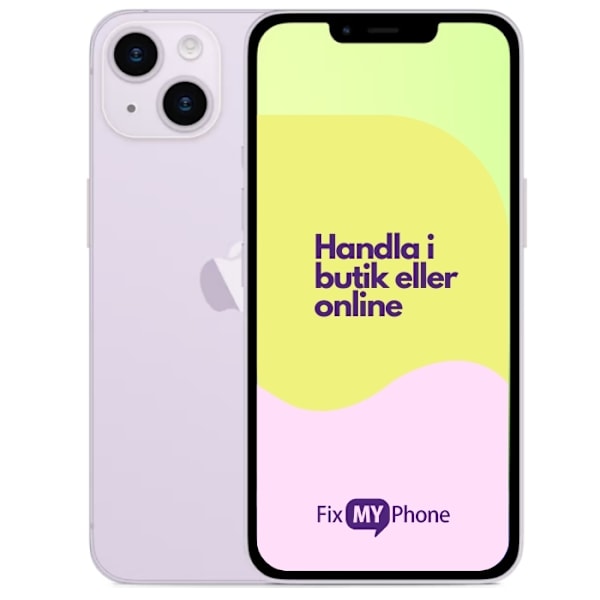 iPhone 14 Käytetty Refurbished Lila 128 GB C: Okej skick