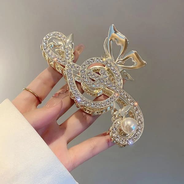 Rhinestone Nodehårklemme, Mousserende Diskantnøgle Hårnål - Elegant Hårtilbehør til Kvinders Opsat Hår.