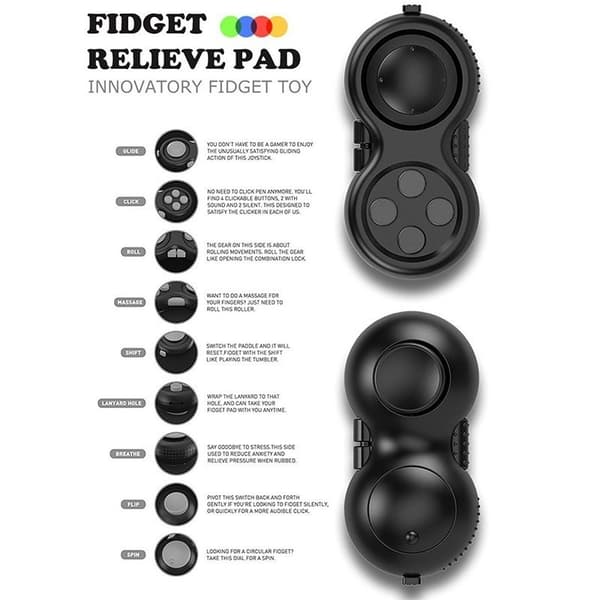 1 pc black fidget handle for children and stressed people