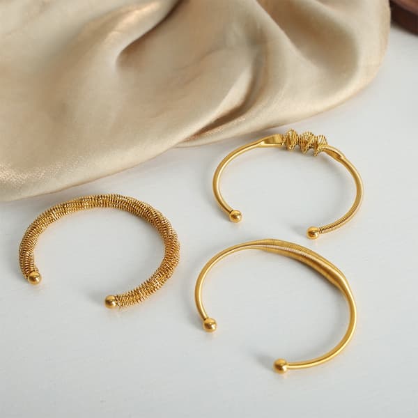 INS-stil kvinders 18K forgyldte armbånd i rustfrit stål. 166