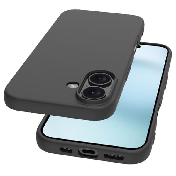 SKALO iPhone 16 Matt Black Ultra-Thin TPU Case Black
