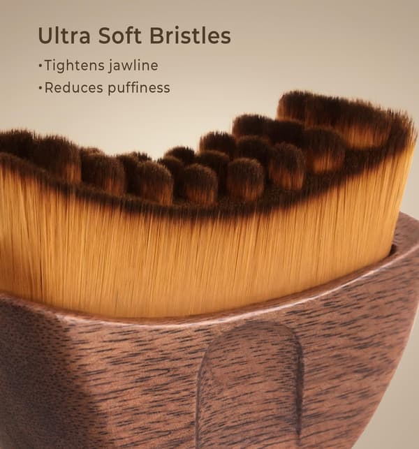 Ansigtsbørste i træ til lymfedrænage, gua sha-massager, reducerer hævelse og afgifter.