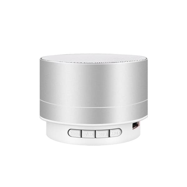 Mini bärbar Bluetooth-högtalare, uppladdningsbar trådlös stereosubwoofer, stöder USB / TF / FM-lägen. silver