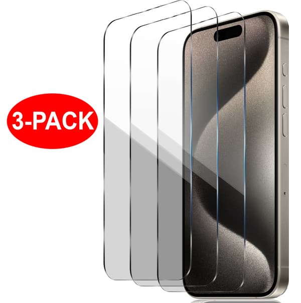 3-Pack - iPhone 15 Plus Skärmskydd i Härdat Glas Transparent iPhone 15 Plus iPhone 15 Plus