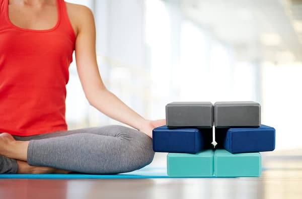 Yogablock 2 st Gymnastiktegel - Bekväma yogablock, halkfria, lätta och resevänliga Pilatesövningar Grå Grey