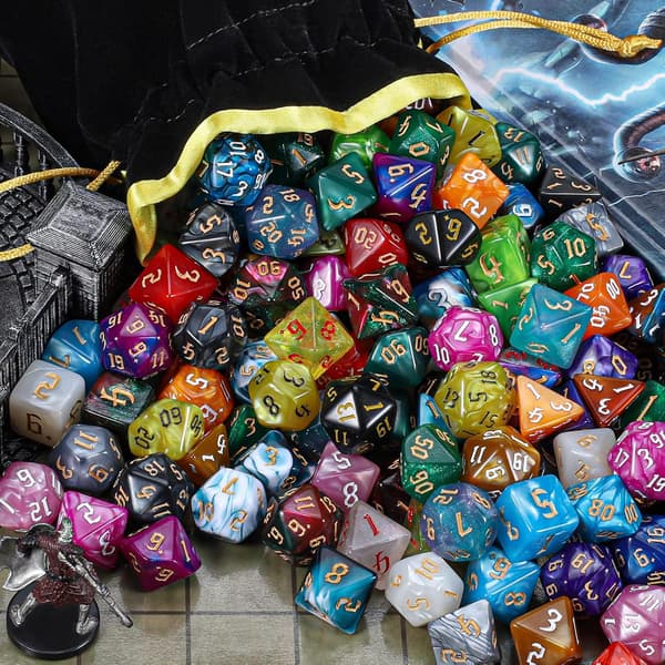 70 stk. polyhedrals terningesæt, DND RPG terninger til Dungeons and Dragons, bordspil, farverig flersidet terningesamling til spilelskere