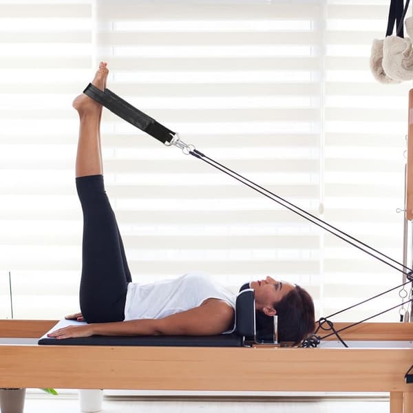 Pilates Reformer Double Loop Straps - Handled för handled och fotled för Core Bed grayish white