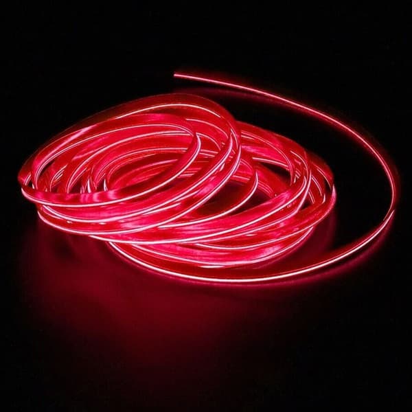 2-meter rød LED bil interiør dekorativ ambient lys strip tilbehør red
