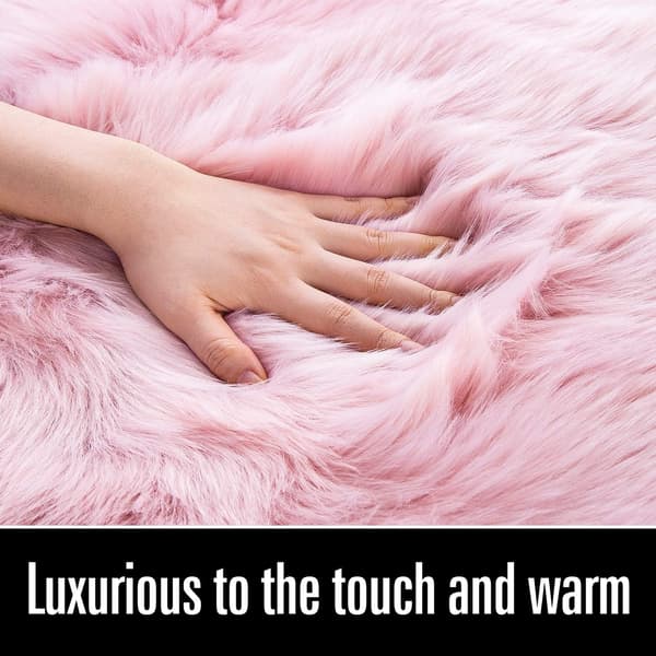 Supermjuk matta, fluffig golvmatta, sovrumsgolvmatta light pink