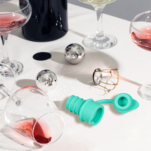 2 stk. silikoneflaskepropper – Vakuumforseglende propper til vin, champagne og sovseglas; multifunktionel konserveringsmiddel, velegnet til fester Purple