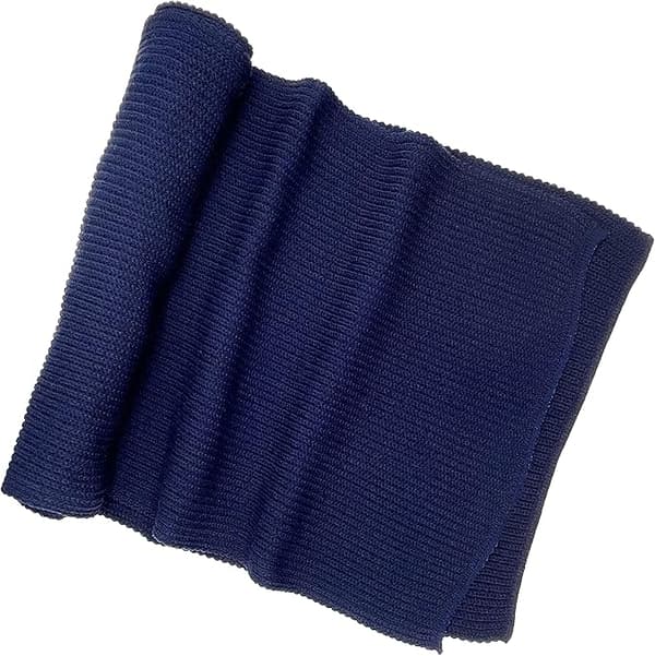 Varme efterårs- og vintertørklæder, unisex ensfarvede varme strikkede vintertørklæder Navy blue