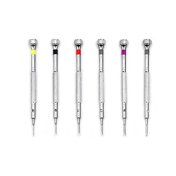 6 Pcs. Steel Watchmaker Tools & 6 Pcs. Spare Drill Bits for Watchmakers - Remove, Adjust and Repair