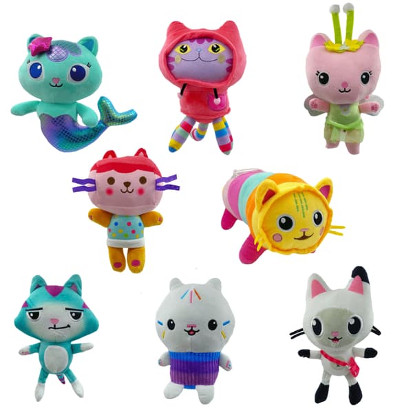 Gabby's Dollhouse Kat Plyslegetøj Sæt, Søde Bløde Tøjdyr Dukker til Børn & Fans Backpack Kitten
