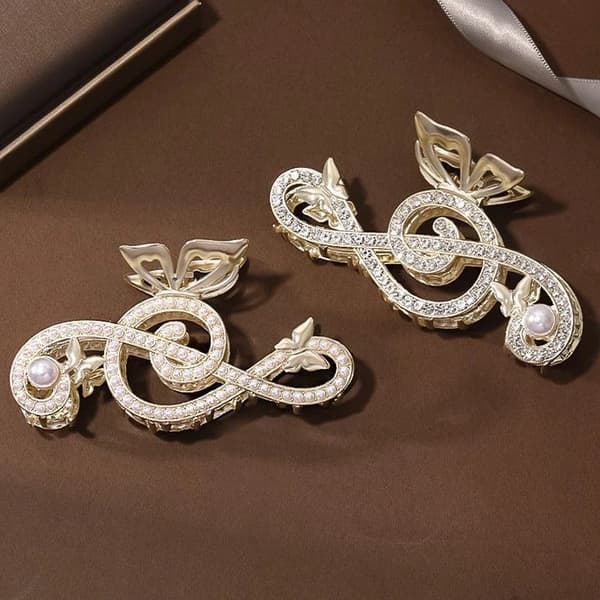 Rhinestone Nodehårklemme, Mousserende Diskantnøgle Hårnål - Elegant Hårtilbehør til Kvinders Opsat Hår.