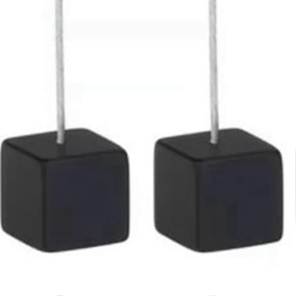 12 pcs Card Holder Cube Pine Decorative Table Number Holder Memo Clip Holder for Bedside Table Decoration Black